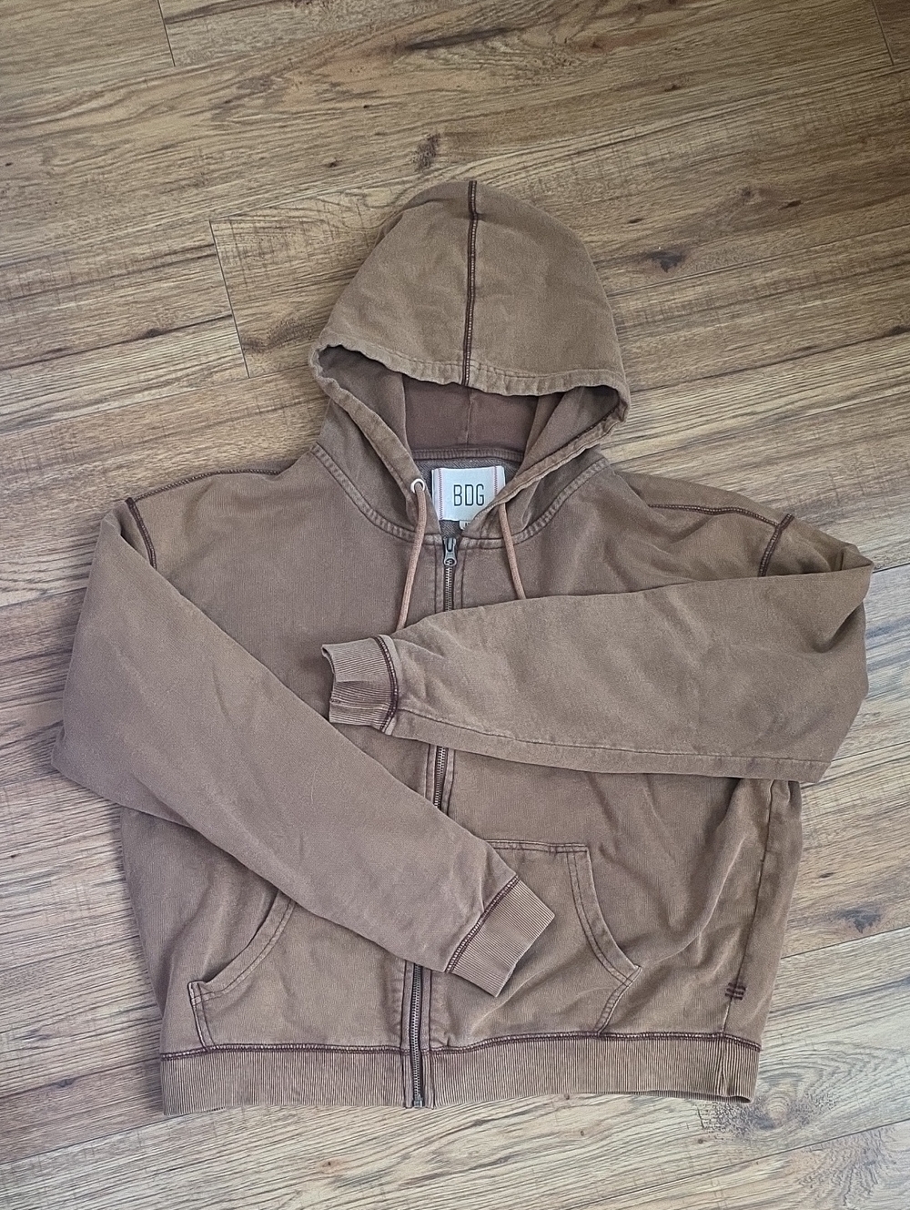 BDG Urban Outfitters Brown Full-Zip Hoodie